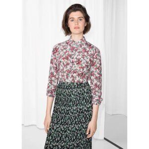 & Other Stories Silk Floral Blouse